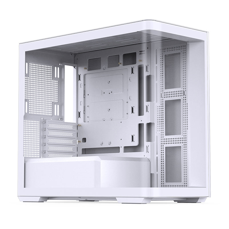 JONSBO D300 White White column-free curved sea view room Micro-ATX Case 