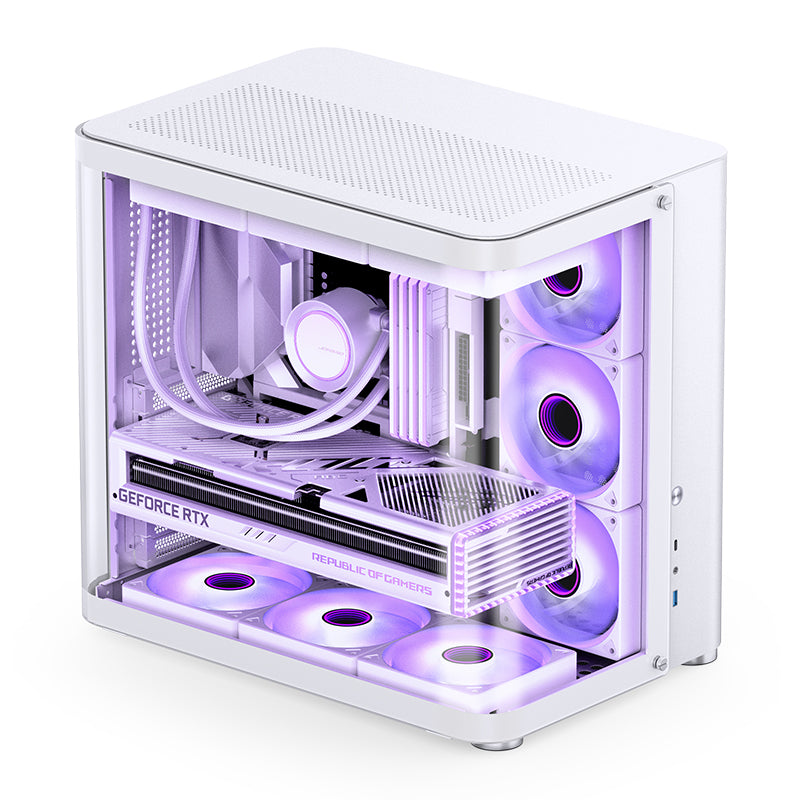 JONSBO TK-2 White 白色 無立柱側透全景 ATX Case