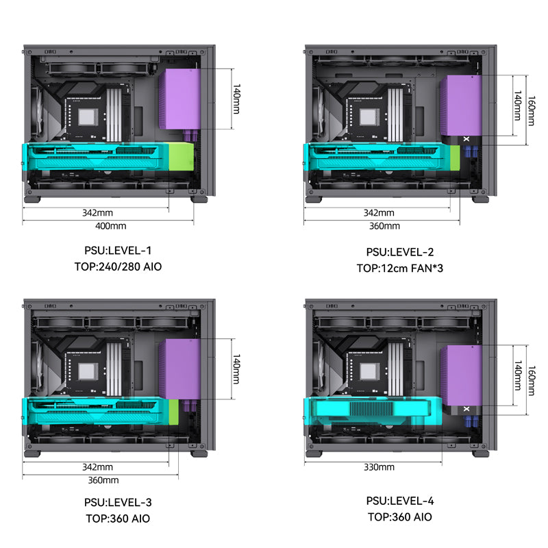 JONSBO D31 MESH Screen 副屏版 Black 黑色 Tempered Glass ATX Case