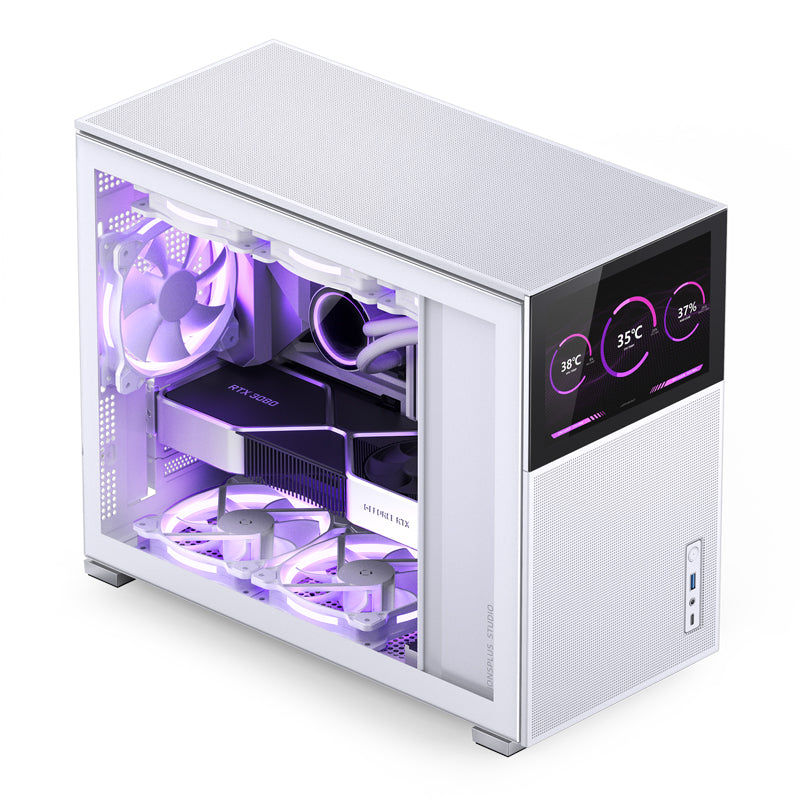 JONSBO D31 MESH Screen 副屏版 White 白色 Tempered Glass ATX Case