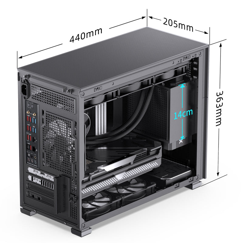JONSBO D31 MESH Screen 副屏版 Black 黑色 Tempered Glass ATX Case