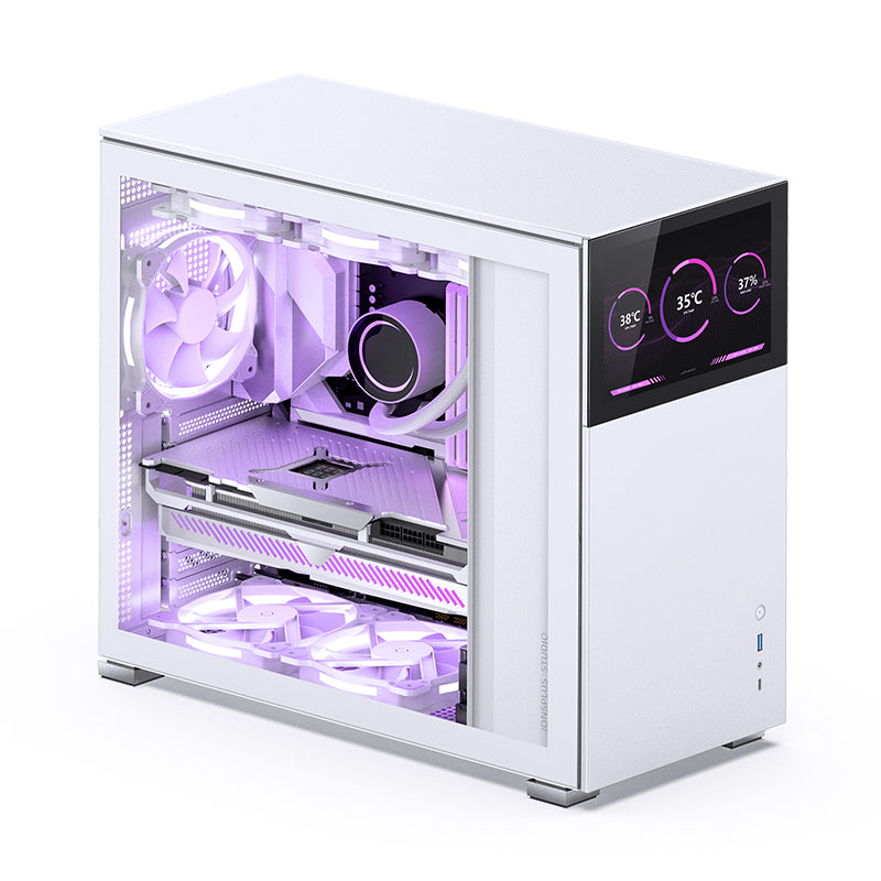 JONSBO D41 STD Screen 副屏版 White 白色 Tempered Glass ATX Case