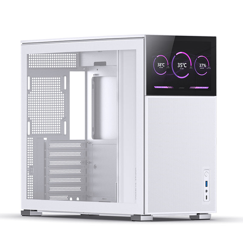 JONSBO D41 MESH Screen 副屏版 White 白色 Tempered Glass ATX Case