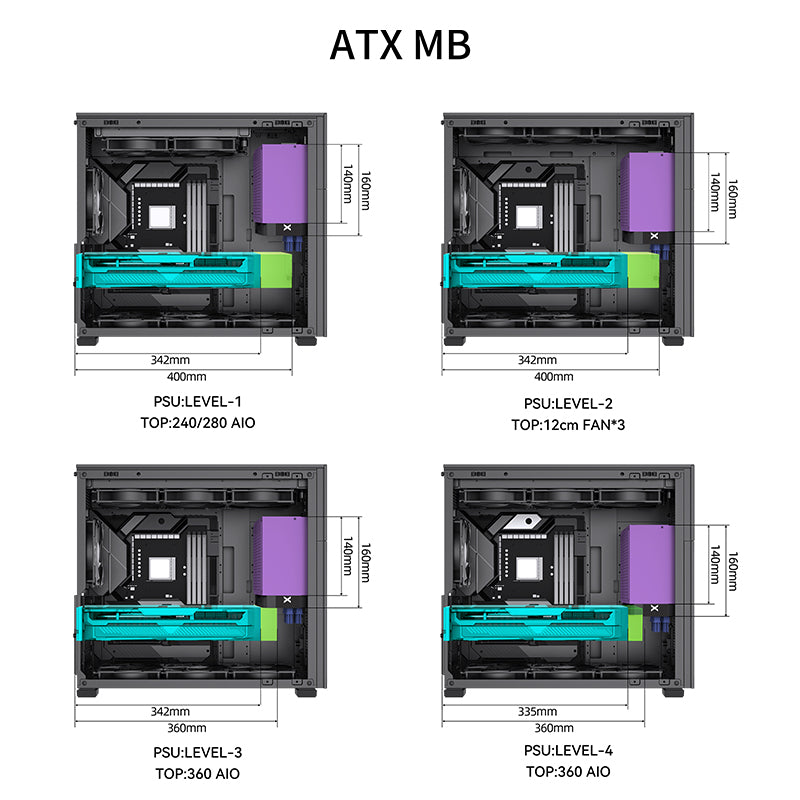 JONSBO D41 Standard Screen 副屏版 Black 黑色 Tempered Glass ATX Case