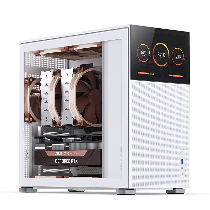 JONSBO D41 MESH Screen 副屏版 White 白色 Tempered Glass ATX Case