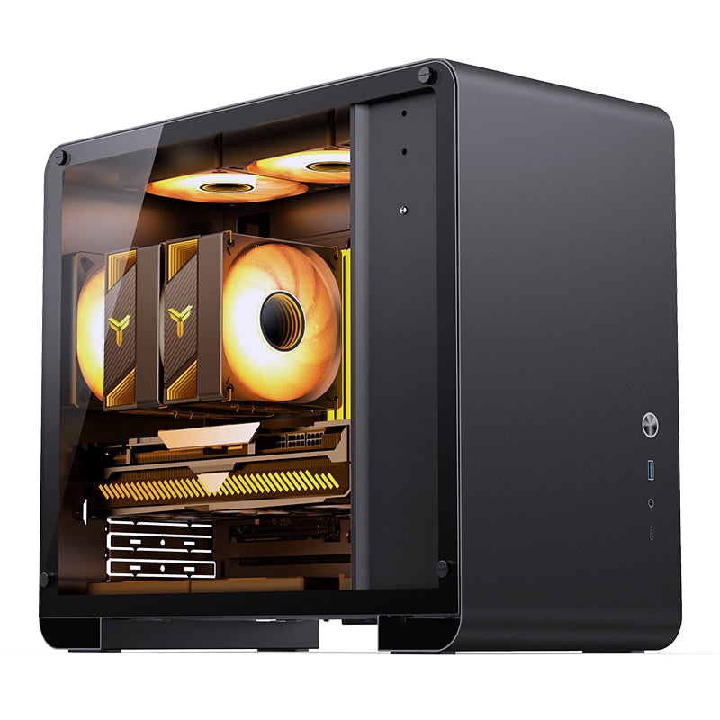 JONSBO U4 Mini Black 黑色 Tempered Glass MATX Case 支援背插式主機板