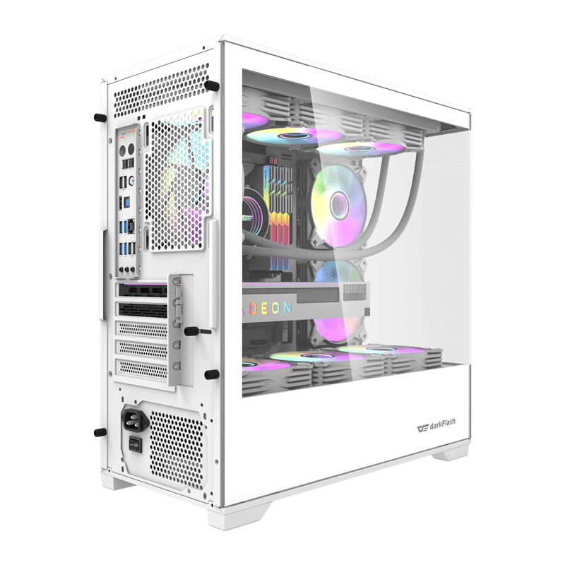 darkFlash DK415P White White Micro-ATX Case without fan (CA-DK415PW) 