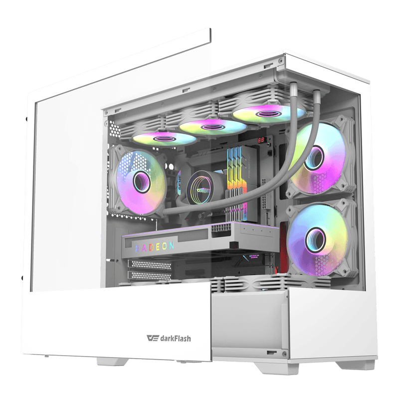 darkFlash DK415P White White Micro-ATX Case without fan (CA-DK415PW) 