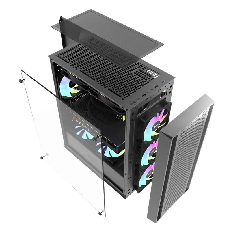 darkFlash DK353MINI Black Black Micro-ATX Case without fan (CA-DK353MB) 