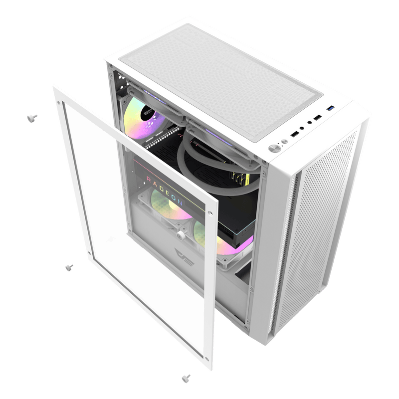 darkFlash DK353MINI White White Micro-ATX Case without fan (CA-DK353MW) 