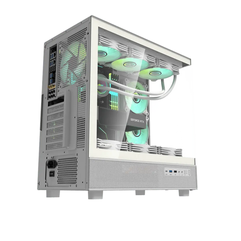 darkFlash DPX90 ATX Case White (with 3 ARGB fans) CA-DPX90W 