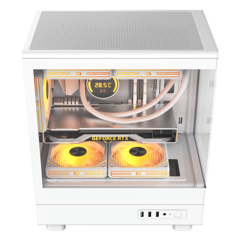 darkFlash DB330M White White Micro-ATX Case (CA-DB330MW) 