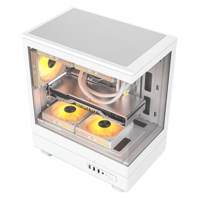 darkFlash DB330M White White Micro-ATX Case (CA-DB330MW) 