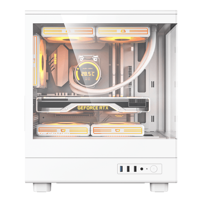 darkFlash DB330M White White Micro-ATX Case (CA-DB330MW) 