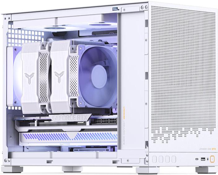 JONSBO D32 Standard White White Tempered Glass Micro-ATX Case 