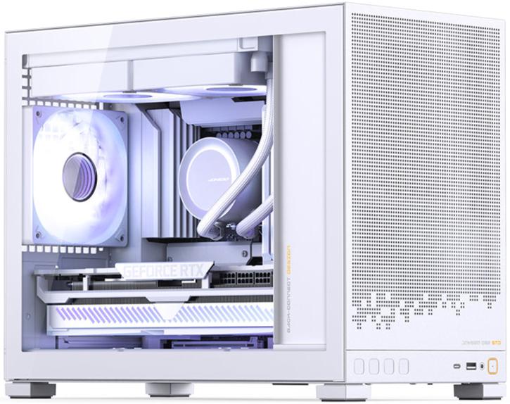 JONSBO D32 Standard White White Tempered Glass Micro-ATX Case 