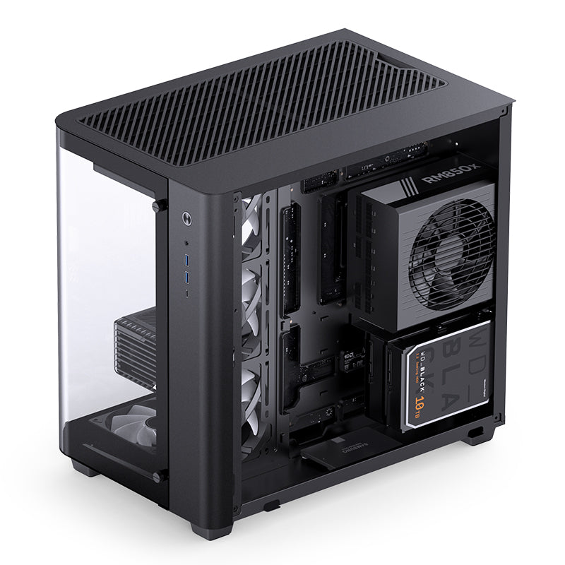 JONSBO TK-3 Black 黑色 曲面玻璃全景 ATX Case 支援背插式主機板