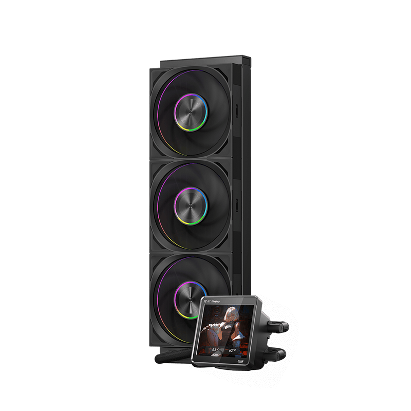 PCCOOLER DT360 ARGB DISPLAY Black 黑色 360mm Liquid CPU Cooler (PCC-DT360-ARGB-DISPLAY-BK)