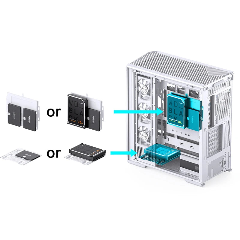 JONSBO D400 White 白色 無立柱曲面全景玻璃 ATX Case