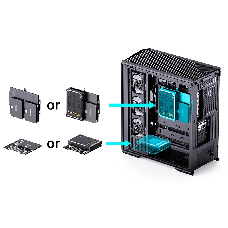 JONSBO D400 Black 黑色 無立柱曲面全景玻璃 ATX Case