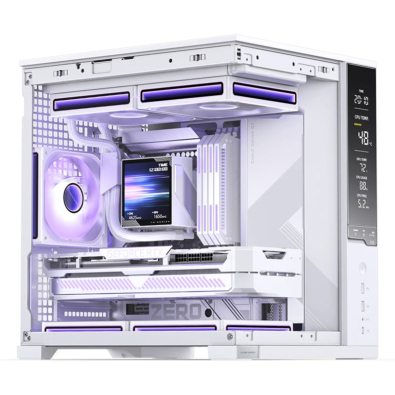 Jonsbo D34 White M-ATX　自作PCケース JONSBO D34 White 白色小型化桌面海景房MATX Case (JONSBO-D34-WH)