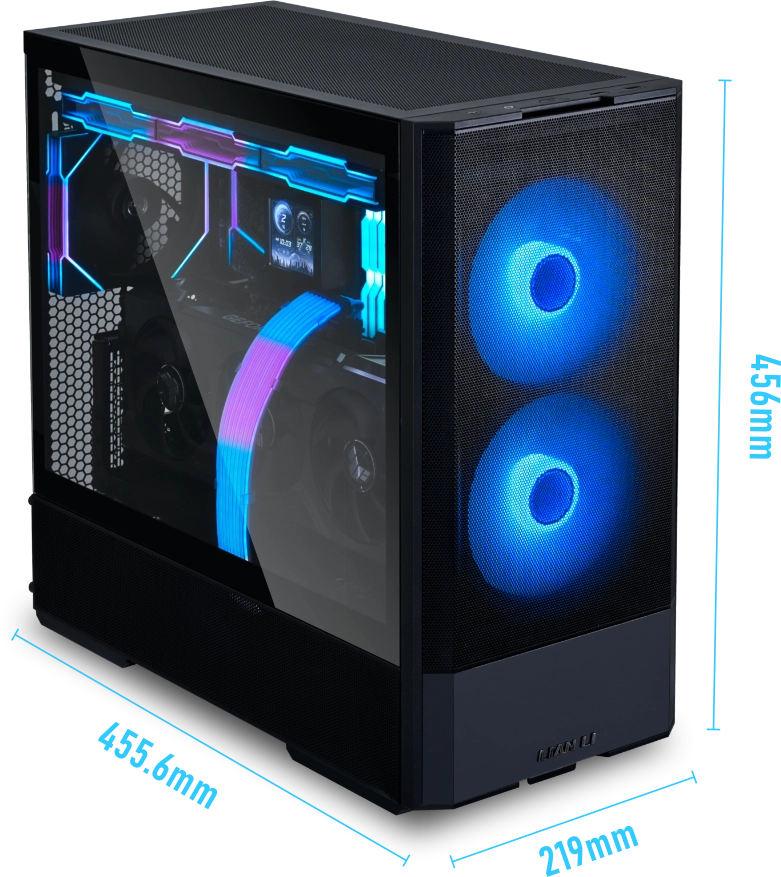 LIAN LI LANCOOL 207RX BLACK 黑色 ARGB Tempered Glass ATX Case (LANCOOL-207RX)