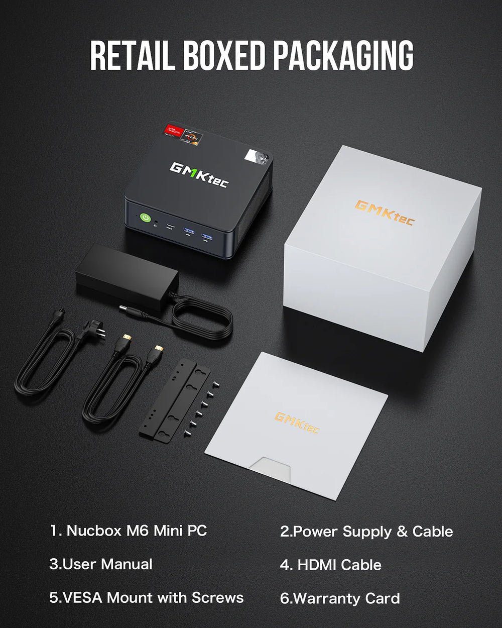 ミニPC GMKtec NucBox M6 16GB/512GB AMD Ryzen 5 6600H Mini PC--NucBox M6