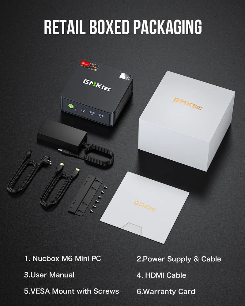 GMKTEC CS-GNBM6 Nucbox M6 Mini PC (AMD Ryzen 5 6600H / 16GB Ram / 512GB SSD / Windows 11 Pro) 