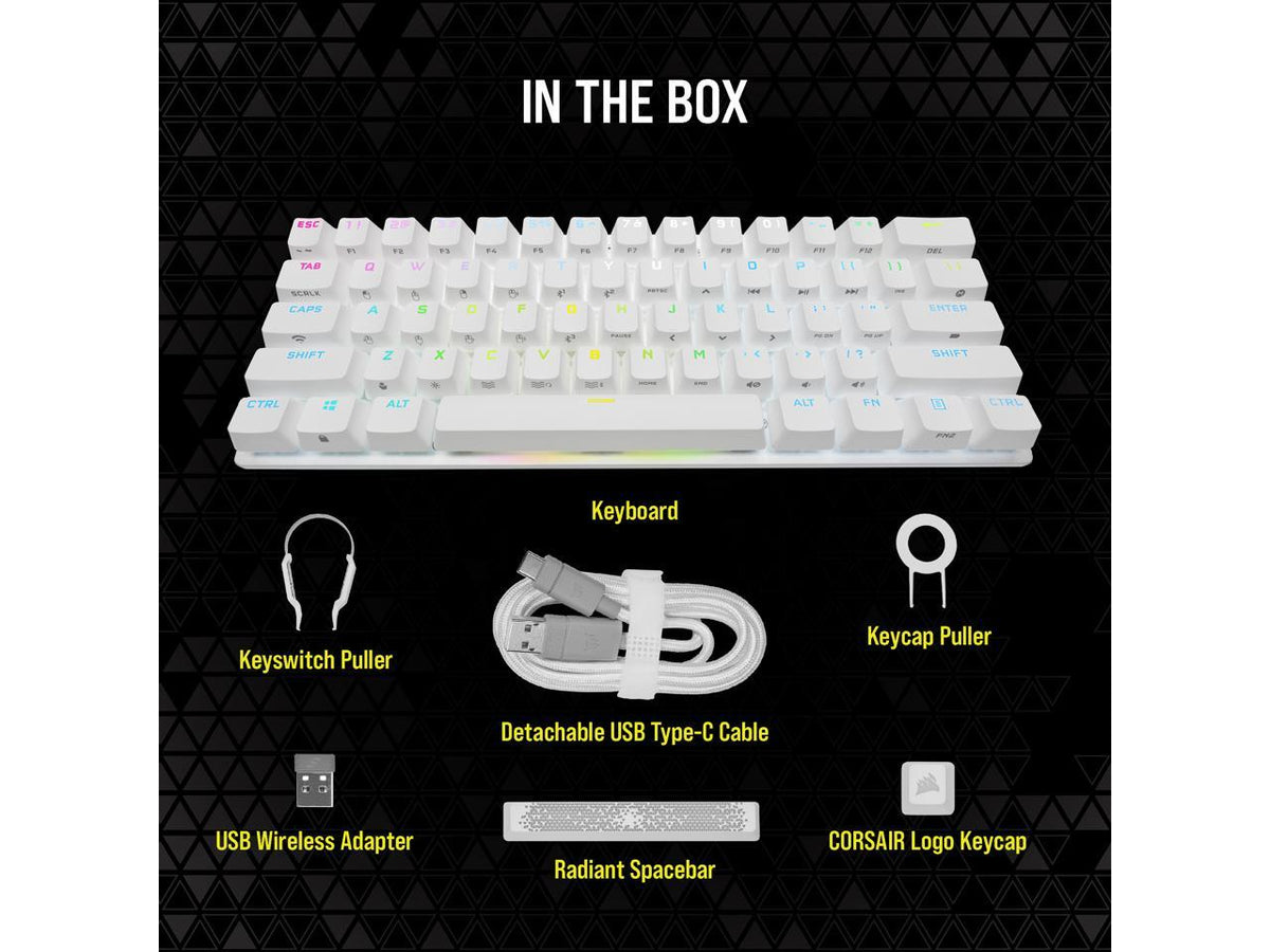 Corsair K70 PRO MINI Wireless 60% Mechanical CHERRY MX Speed Switch Ke