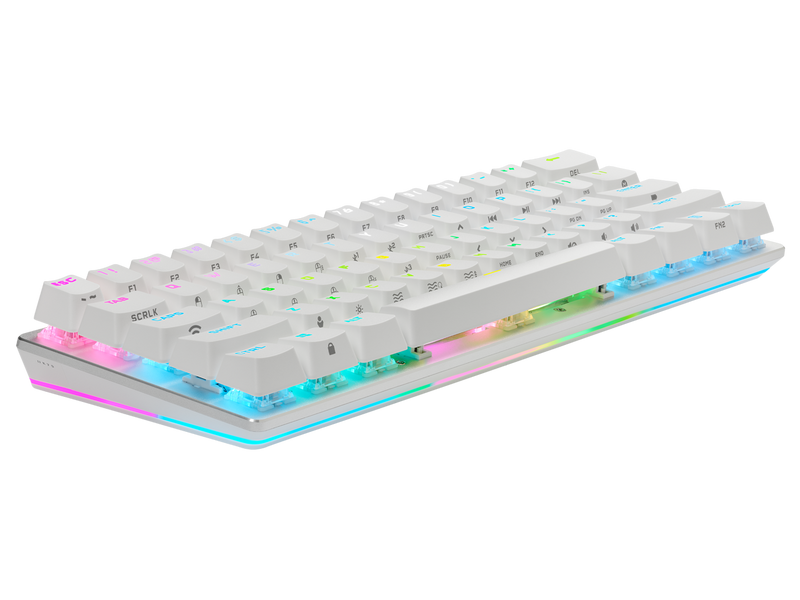 【CORSAIR 5月份電競產品優惠】Corsair K70 PRO MINI WIRELESS 60% Mechanical CHERRY MX Speed Switch Keyboard with RGB Backlighting - White CH-9189114-NA