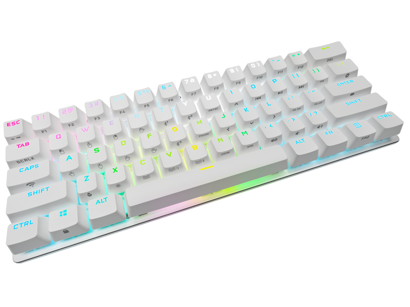 【CORSAIR 5月份電競產品優惠】Corsair K70 PRO MINI WIRELESS 60% Mechanical CHERRY MX Speed Switch Keyboard with RGB Backlighting - White CH-9189114-NA