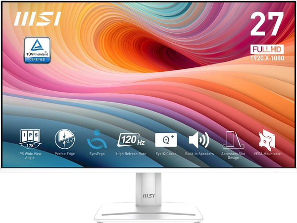[Latest Product] MSI 27" Pro MP275W E2 120Hz FHD IPS (16:9) Monitor (White) (MO-MP275EW) 