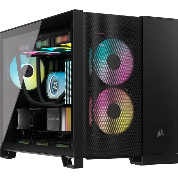 CORSAIR 2500D AIRFLOW Black Black Tempered Glass M.ATX Case CC-9011263-WW