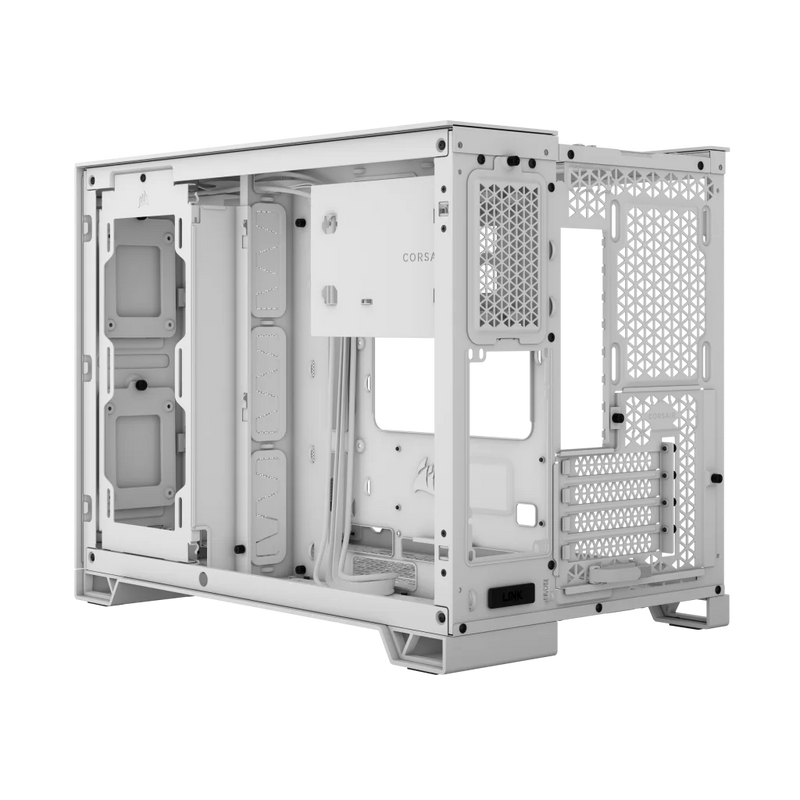 CORSAIR 2500D AIRFLOW White White Tempered Glass M.ATX Case CC-9011264-WW