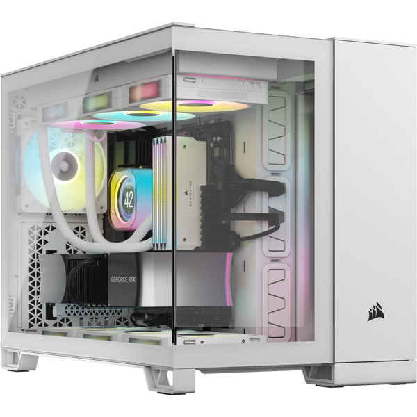 CORSAIR iCUE LINK 2500X Mid-Tower Dual Chamber White 白色無立柱全景 Mid-Tower PC Case CC-9011268-WW