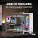 CORSAIR iCUE LINK 2500X Mid-Tower Dual Chamber White 白色無立柱全景 Mid-Tower PC Case CC-9011268-WW