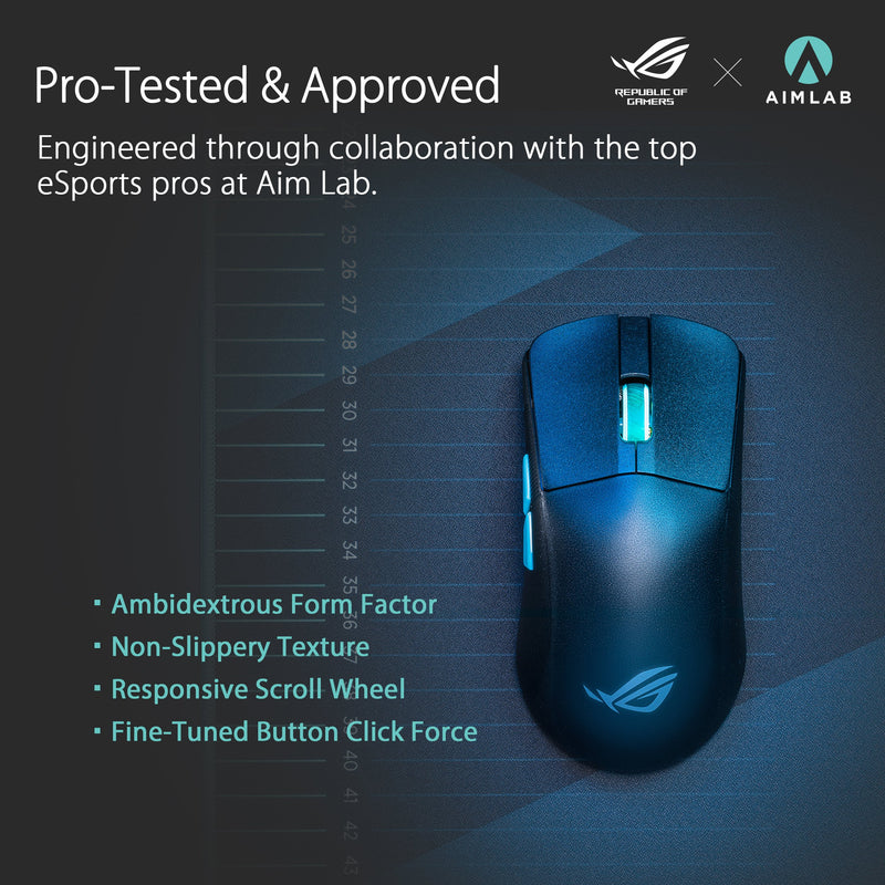ASUS ROG Harpe Ace Aim Lab Edition (Black) 36000dpi Ultra-Lightweight Wireless Gaming Mouse 
