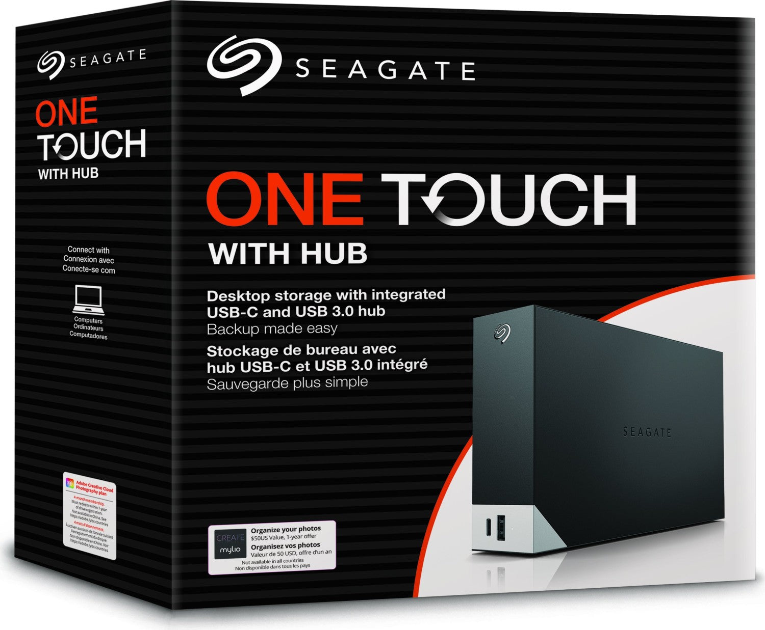 Seagate One Touch Desktop Hub 16Tb External?Hdd 4 Seagate 16TB 3.5" One Touch Hub STLC16000400 USB 3.0 External Hard Dri