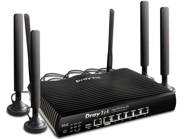 DrayTek Vigor 2927Lax-5G Simultaneous Dual-WAN VPN Firewall WiFi 6 4G LTE/5G Router 