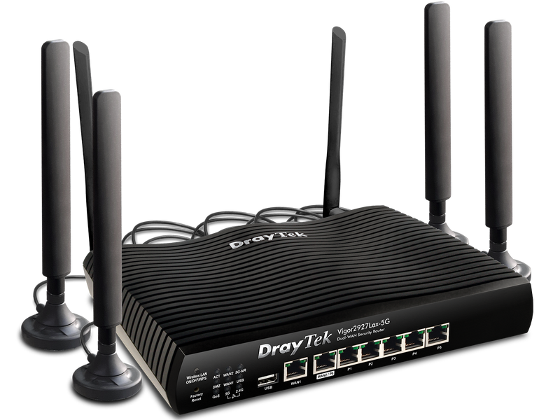 DrayTek Vigor 2927Lax-5G Simultaneous Dual-WAN VPN Firewall WiFi 6 4G LTE/5G Router 