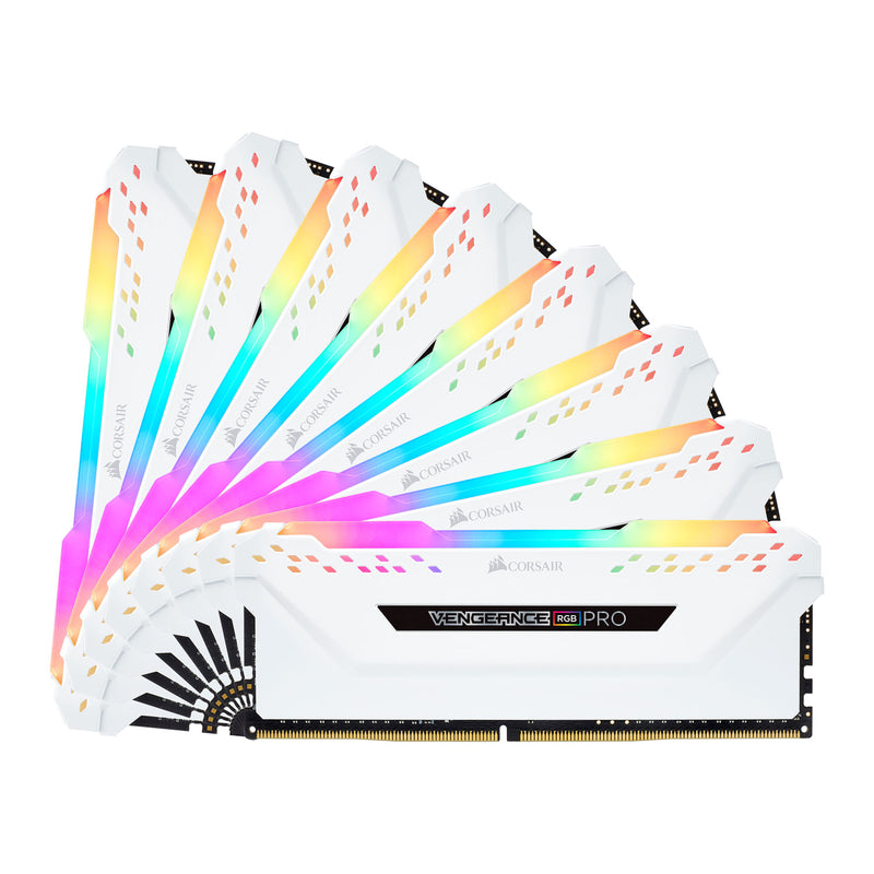 CORSAIR 128GB Kit (8x16GB) VENGEANCE RGB PRO White 白色 CMW128GX4M8C3200C16W DDR4 3200MHz Memory
