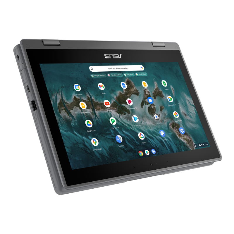 ASUS Chromebook Flip CR1 - Gray / 11.6 Flip+Touch / HD / N4500 / 8G / 64G eMMC / Chrome OS (3 Year) - CR1100FKA-BP0528 