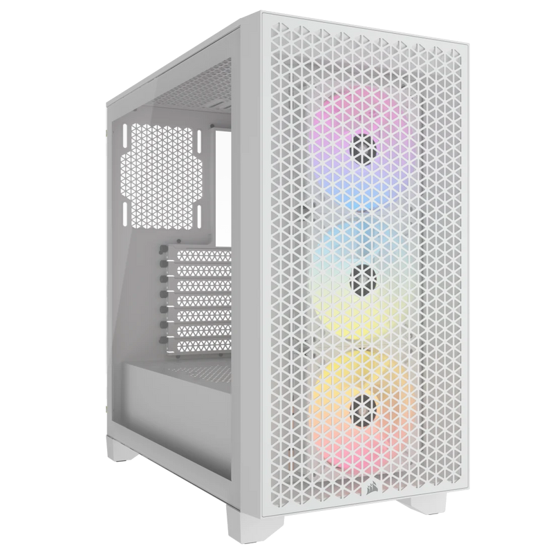 CORSAIR iCUE 3000D RGB AIRFLOW White 白色 Mid-Tower PC Case CC-9011256-WW