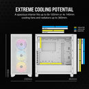 CORSAIR iCUE 3000D RGB AIRFLOW White 白色 Mid-Tower PC Case CC-9011256-WW