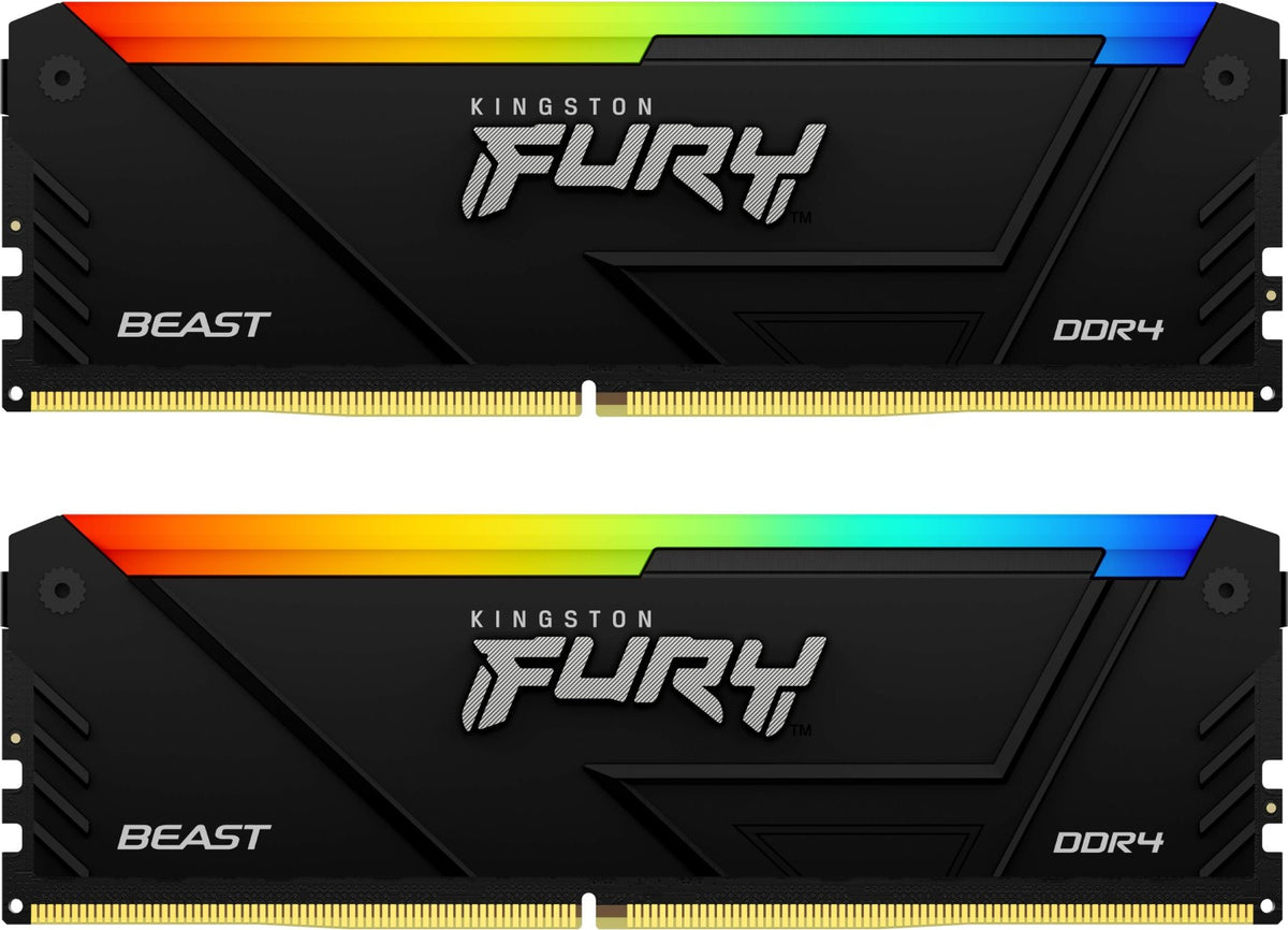 Kingston 16GB Kit (2x8GB) KF436C17BB2AK2/16 FURY Beast RGB DDR4 3600MH - Main Image