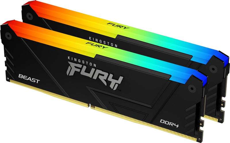 Kingston 32GB Kit (2x16GB) KF432C16BB2AK2/32 Fury Beast RGB DDR4-3200MHz Memory
