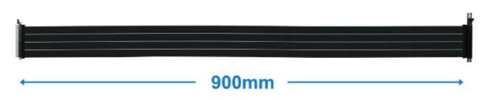 LIAN LI Premium PW-PCIV-4-90X PCI-E 16X 4.0 Extender Riser Cable 900mm - Black 