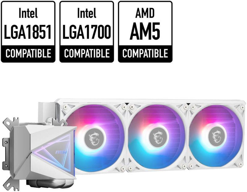 MSI MAG CORELIQUID I360 White ARGB 360mm Liquid CPU Cooler 