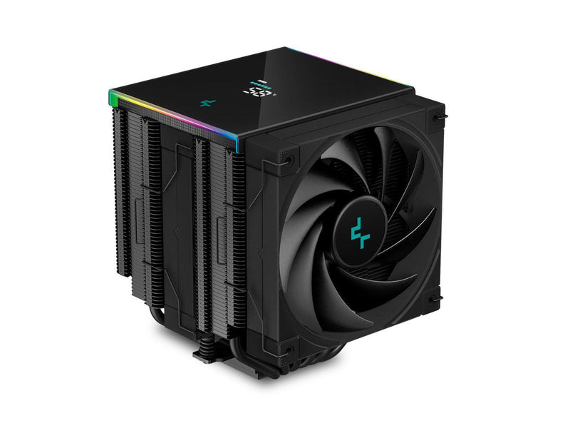 DeepCool AK620 DIGITAL Performance Air Cooler, Dual-Tower Layout, Real-Time CPU Status Screen, 6 Copper Heat Pipes, 260W Heat Dissipation, Twin 120mm FDB Fans Black 黑色 (AIRDC-AK620-DIGITAL)