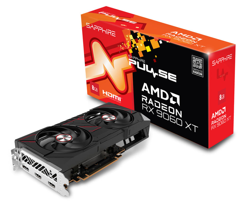 SAPPhIRE PULSE AMD Radeon RX 9060 XT 8GB GDDR6 OC RX9060XT-PULSE-8GD6OC